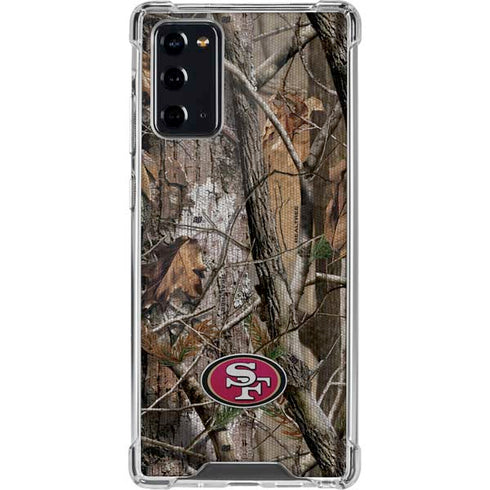 NFL San Francisco 49ers Realtree AP Camo Galaxy Note20 5G Clear Case