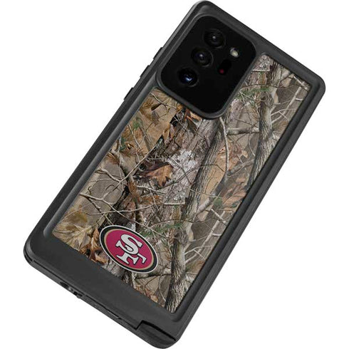 NFL San Francisco 49ers Realtree AP Camo Galaxy Note20 Ultra 5G Waterproof Case