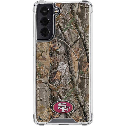 NFL San Francisco 49ers Realtree AP Camo Galaxy S21 5G Clear Case