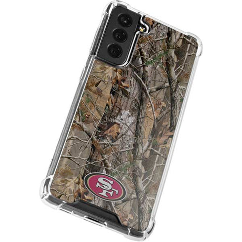 NFL San Francisco 49ers Realtree AP Camo Galaxy S21 FE Clear Case