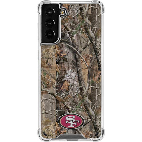 NFL San Francisco 49ers Realtree AP Camo Galaxy S21 Plus 5G Clear Case