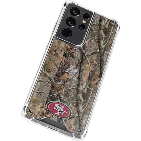 NFL San Francisco 49ers Realtree AP Camo Galaxy S21 Ultra 5G Clear Case