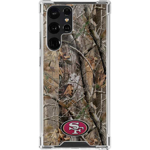 NFL San Francisco 49ers Realtree AP Camo Galaxy S22 Ultra Clear Case