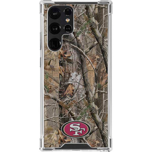 NFL San Francisco 49ers Realtree AP Camo Galaxy S24 Ultra Clear Case