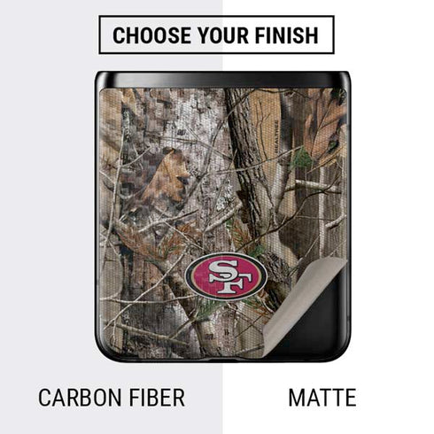 NFL San Francisco 49ers Realtree AP Camo Galaxy Z Flip Skin