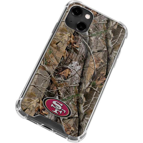 NFL San Francisco 49ers Realtree AP Camo iPhone 13 Clear Case