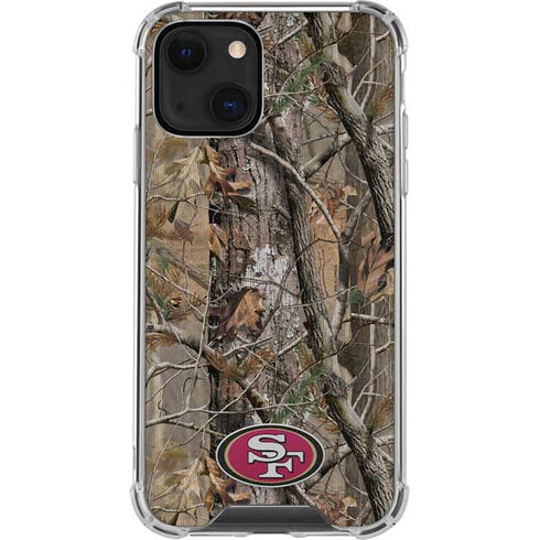 NFL San Francisco 49ers Realtree AP Camo iPhone 14 Clear Case