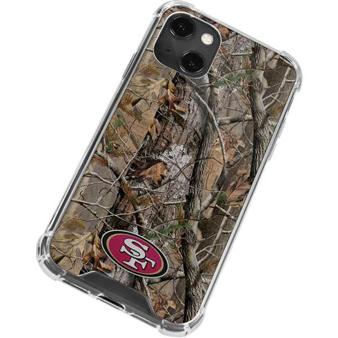 NFL San Francisco 49ers Realtree AP Camo iPhone 15 Plus Clear Case