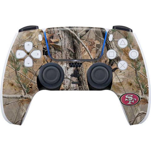 NFL San Francisco 49ers Realtree AP Camo PS5 Controller Skin