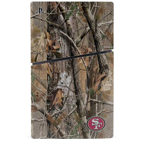 NFL San Francisco 49ers Realtree AP Camo PS5 Slim Disk Console Skin