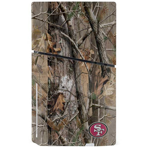 NFL San Francisco 49ers Realtree AP Camo PS5 Slim Disk Console Skin