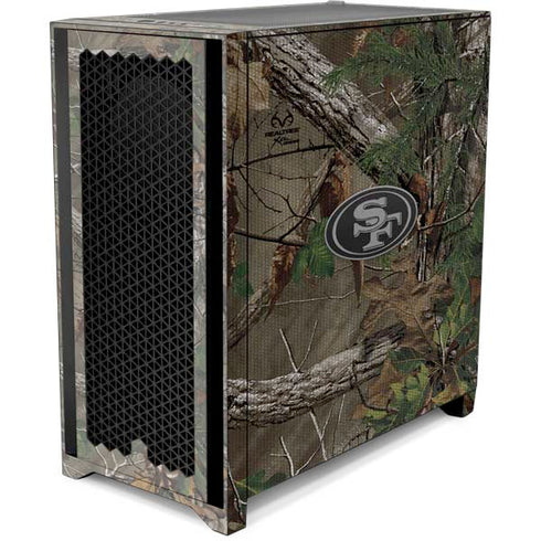 NFL San Francisco 49ers Realtree Xtra Green Camo Corsair 4000D Tempered Glass Mid-Tower ATX Case Skin