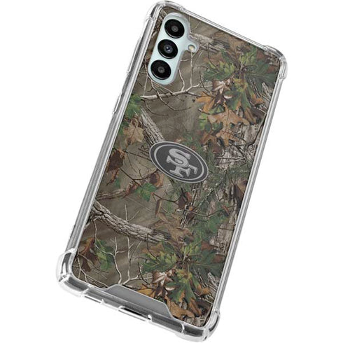 NFL San Francisco 49ers Realtree Xtra Green Camo Galaxy A14 5G Clear Case