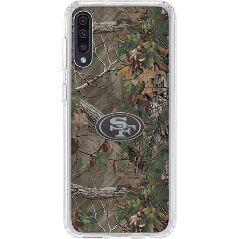 NFL San Francisco 49ers Realtree Xtra Green Camo Galaxy A50 Clear Case