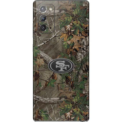 NFL San Francisco 49ers Realtree Xtra Green Camo Galaxy Note20 5G Skin