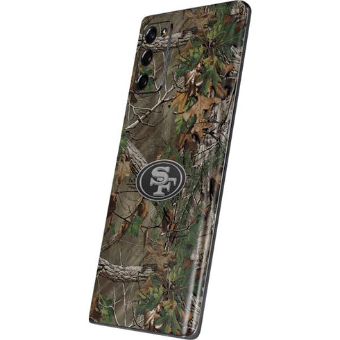 NFL San Francisco 49ers Realtree Xtra Green Camo Galaxy Note20 5G Skin