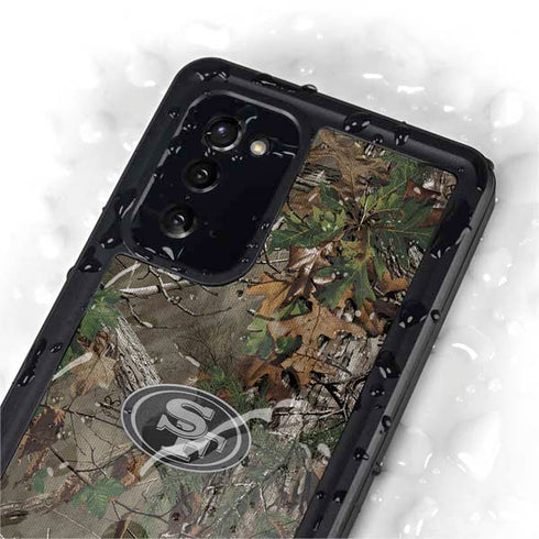 NFL San Francisco 49ers Realtree Xtra Green Camo Galaxy Note20 5G Waterproof Case