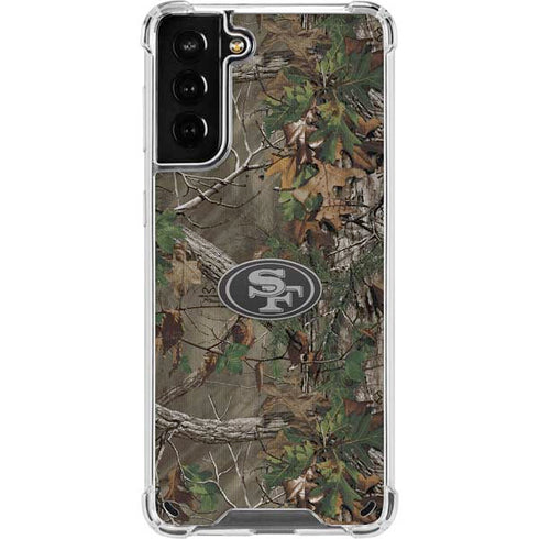 NFL San Francisco 49ers Realtree Xtra Green Camo Galaxy S21 Plus 5G Clear Case