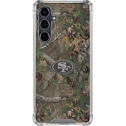 NFL San Francisco 49ers Realtree Xtra Green Camo Galaxy S23 FE Clear Case