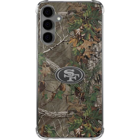 NFL San Francisco 49ers Realtree Xtra Green Camo Galaxy S24 Plus Clear Case