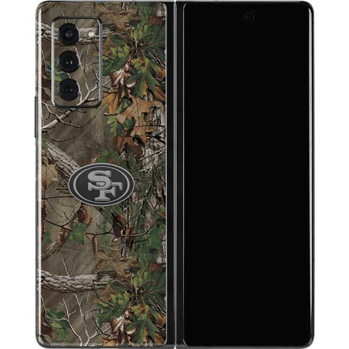 NFL San Francisco 49ers Realtree Xtra Green Camo Galaxy Z Fold2 5G Skin