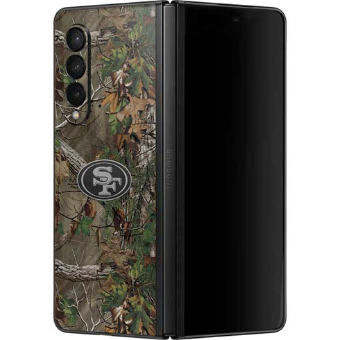 NFL San Francisco 49ers Realtree Xtra Green Camo Galaxy Z Fold3 5G Skin