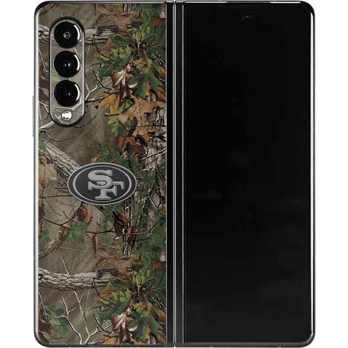 NFL San Francisco 49ers Realtree Xtra Green Camo Galaxy Z Fold3 5G Skin