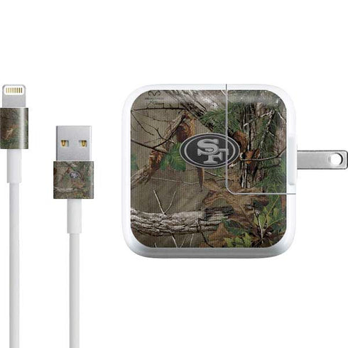 NFL San Francisco 49ers Realtree Xtra Green Camo iPad Charger (10W USB) Skin