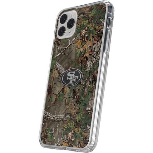 NFL San Francisco 49ers Realtree Xtra Green Camo iPhone 11 Pro Clear Case
