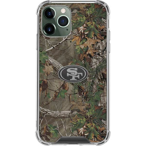 NFL San Francisco 49ers Realtree Xtra Green Camo iPhone 12 Pro Clear Case