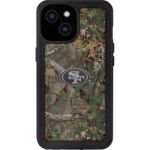 NFL San Francisco 49ers Realtree Xtra Green Camo iPhone 13 Mini Waterproof Case
