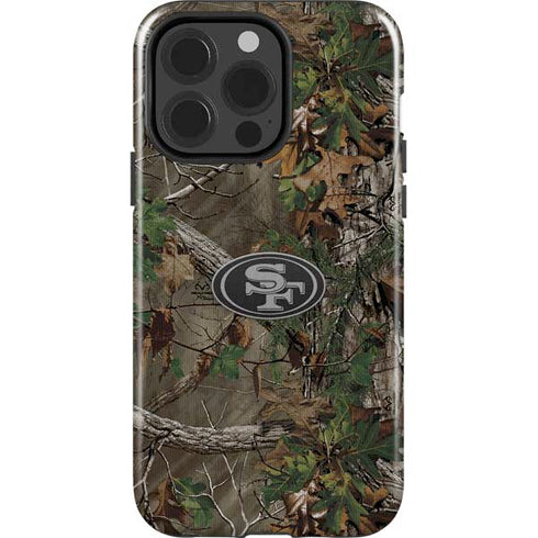 NFL San Francisco 49ers Realtree Xtra Green Camo iPhone 15 Pro Impact Case