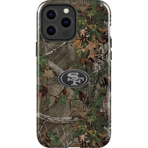 NFL San Francisco 49ers Realtree Xtra Green Camo iPhone 15 Pro Max Impact Case
