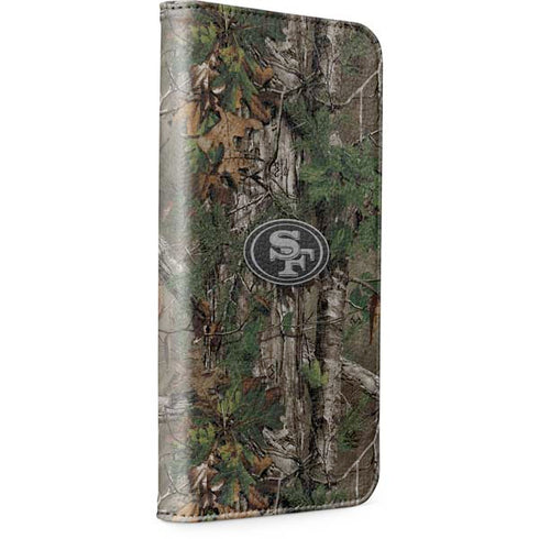 NFL San Francisco 49ers Realtree Xtra Green Camo iPhone 15 Pro Max Folio Case
