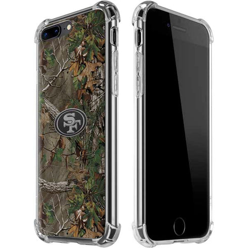 NFL San Francisco 49ers Realtree Xtra Green Camo iPhone 7/8 Plus Clear Case