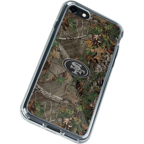 NFL San Francisco 49ers Realtree Xtra Green Camo iPhone SE (2nd & 3rd Gen) Clear Case