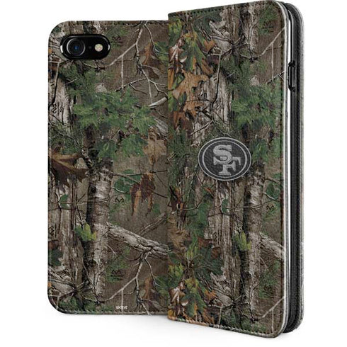 NFL San Francisco 49ers Realtree Xtra Green Camo iPhone SE (2nd & 3rd Gen) Folio Case