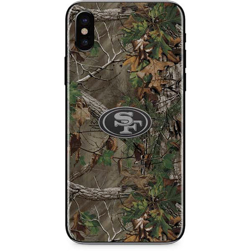 NFL San Francisco 49ers Realtree Xtra Green Camo iPhone XS Skin
