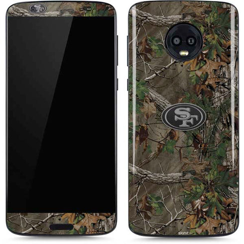 NFL San Francisco 49ers Realtree Xtra Green Camo Moto G6 Skin