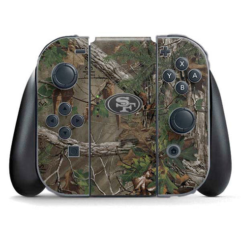 NFL San Francisco 49ers Realtree Xtra Green Camo Nintendo Switch (2017-2021) Joy-Con Controller Skin