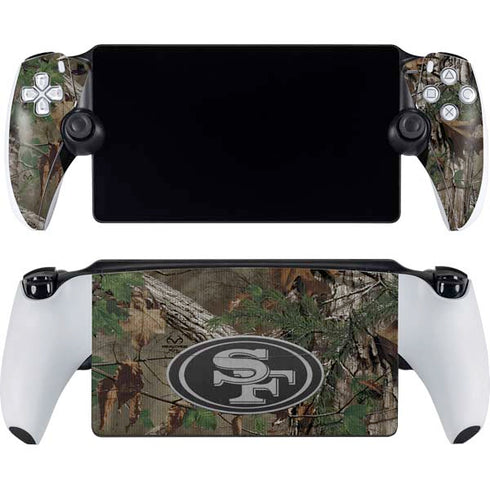 NFL San Francisco 49ers Realtree Xtra Green Camo PlayStation Portal Remote Player Skin