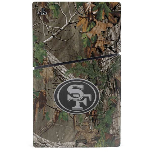 NFL San Francisco 49ers Realtree Xtra Green Camo PS5 Slim Digital Edition Console Skin