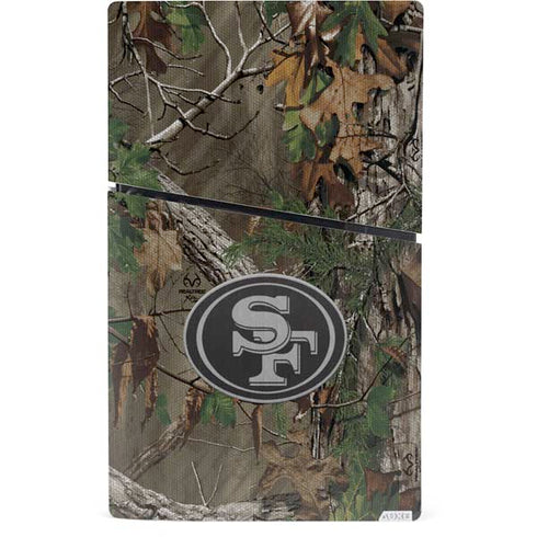 NFL San Francisco 49ers Realtree Xtra Green Camo PS5 Slim Digital Edition Console Skin