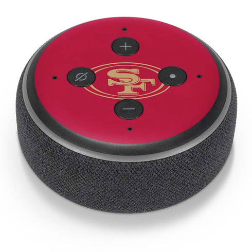 NFL San Francisco 49ers Red Performance Series Amazon Echo Dot Skin