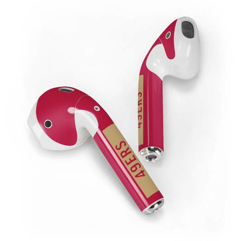 NFL San Francisco 49ers Red Performance Series Apple AirPods 2 Skin