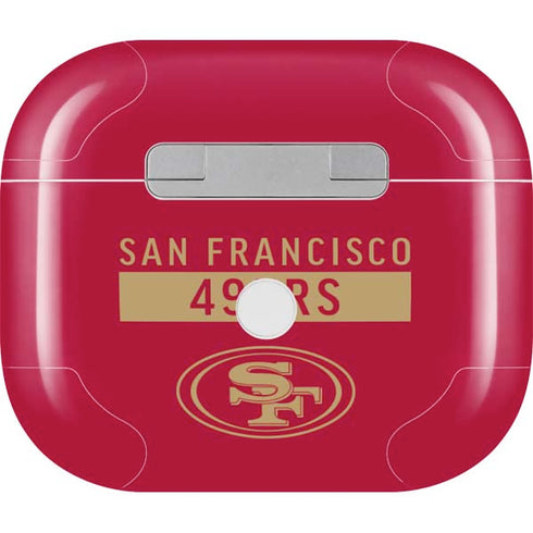 NFL San Francisco 49ers Red Performance Series Apple AirPods (3rd Gen 2021) Skin