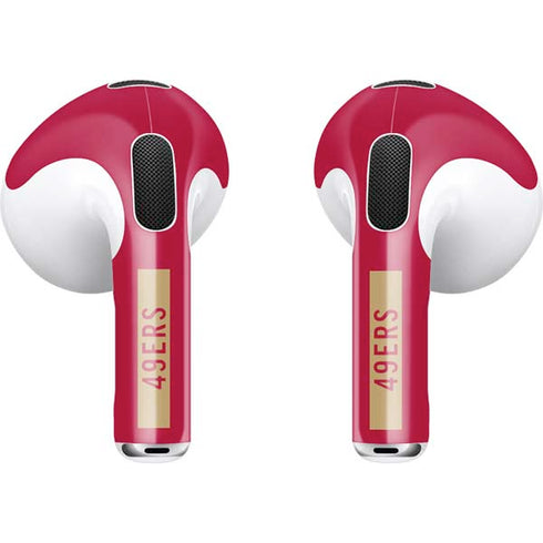 NFL San Francisco 49ers Red Performance Series Apple AirPods (3rd Gen 2021) Skin