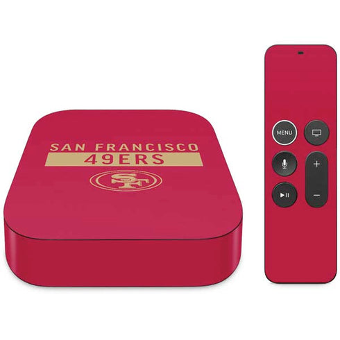NFL San Francisco 49ers Red Performance Series Apple TV Skin