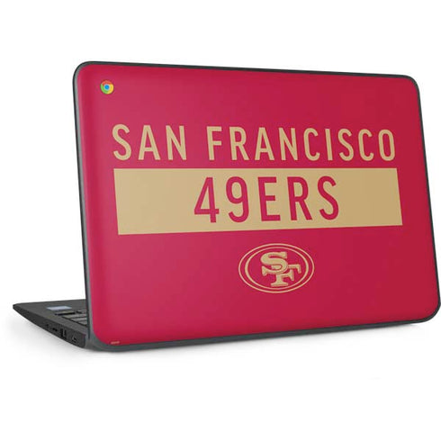 NFL San Francisco 49ers Red Performance Series HP Chromebook Skin
