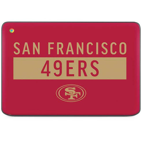 NFL San Francisco 49ers Red Performance Series HP Chromebook Skin